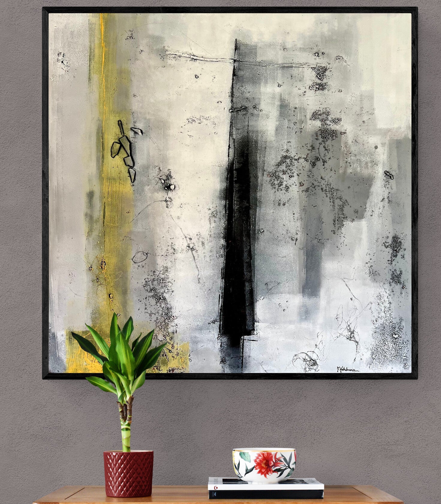 Artwork &quot;Instinct 1&quot; - Poster print in wooden frame