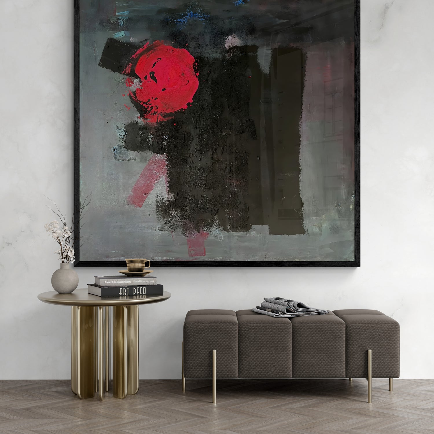 Artwork &quot;Black-Pink Beauty&quot; - Premium canvas print, limited to 10 pieces