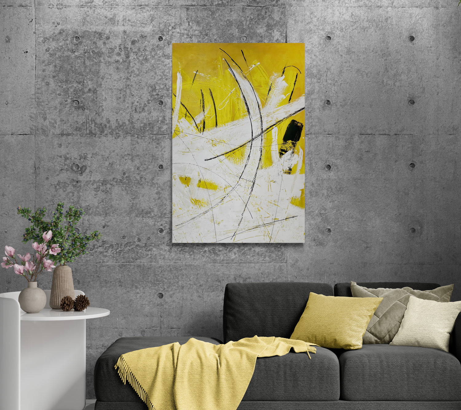 Artwork &quot;Explosion of Happiness&quot; on artist canvas