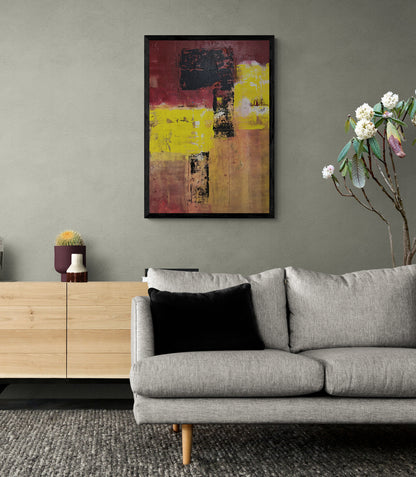 Artwork &quot;Feeling at Home&quot; - Poster Print in Wooden Frame