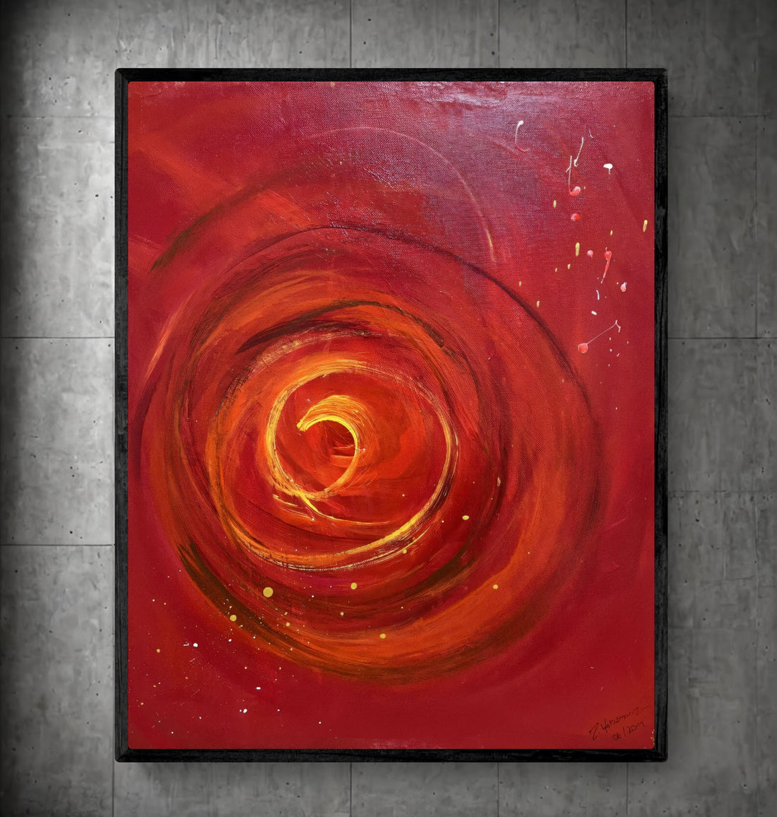 Artwork &quot;Red&quot; - Poster Print in Gallery Frame