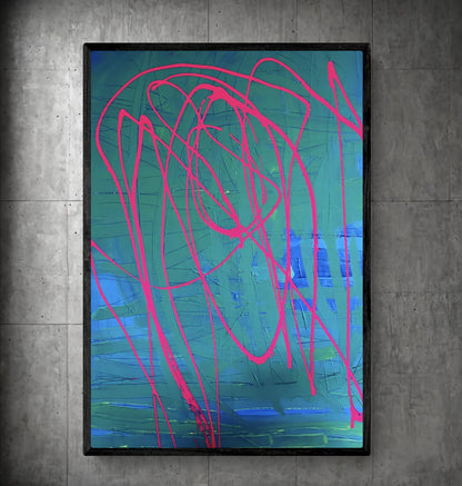 Artwork &quot;Funksoul 2&quot; - Poster print in wooden frame