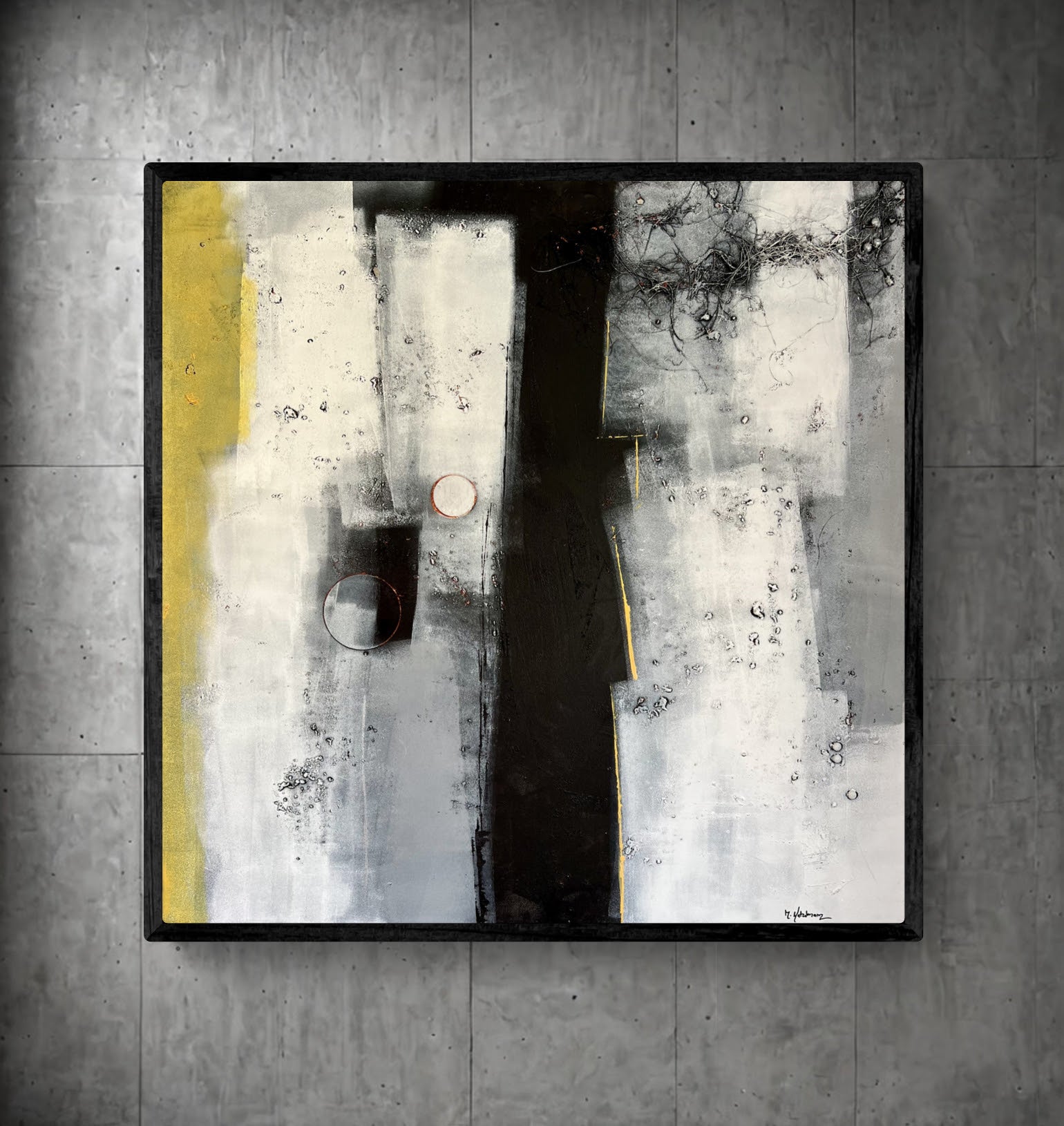 Artwork &quot;Instinct 2&quot; - Poster Print in Wooden Frame