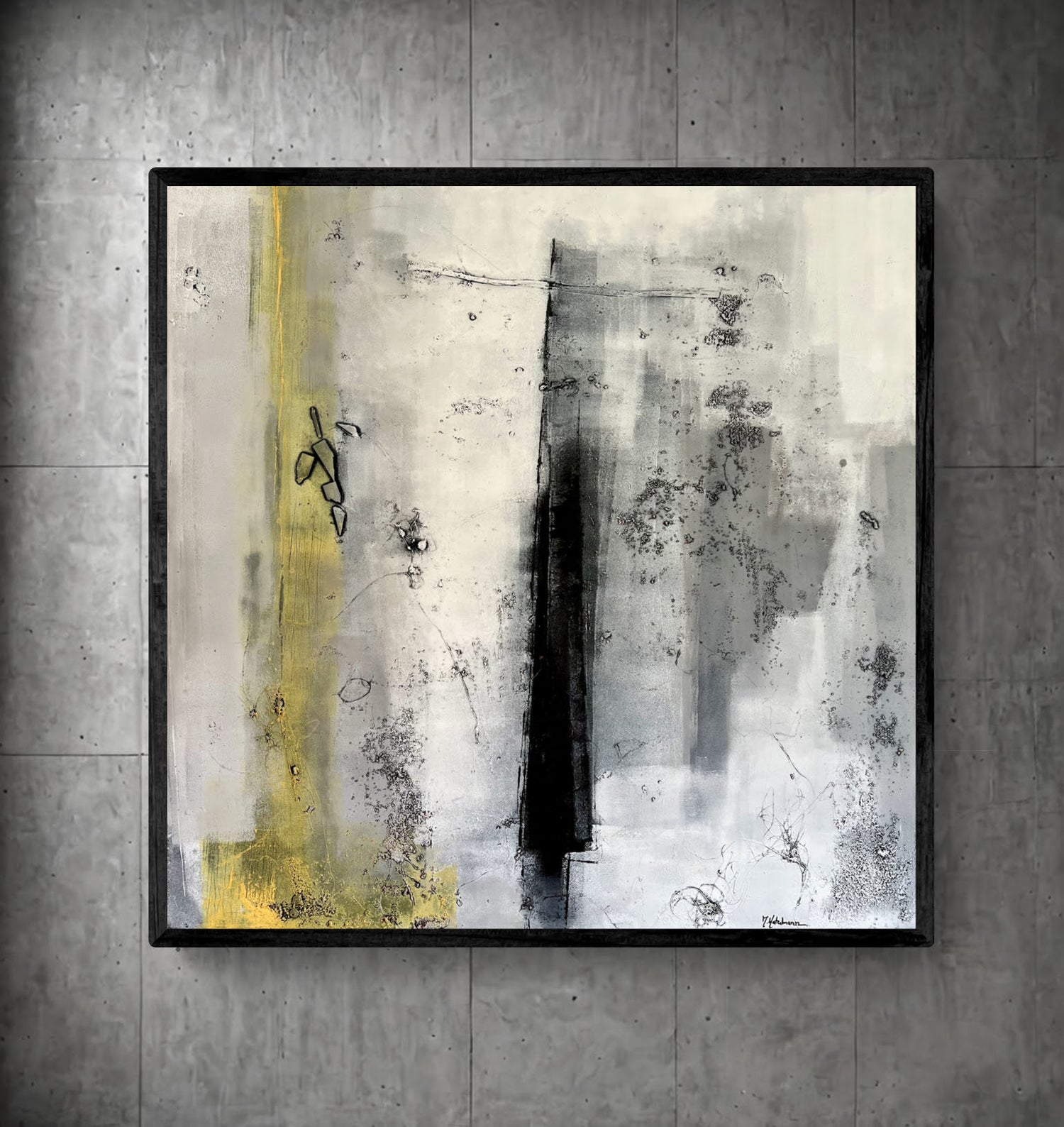 Artwork &quot;Instinct 1&quot; - Poster print in wooden frame