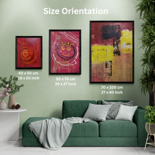 3 Kunstwerke „Glücks-Bündel“ - Premium Prints mit Galerierahmen