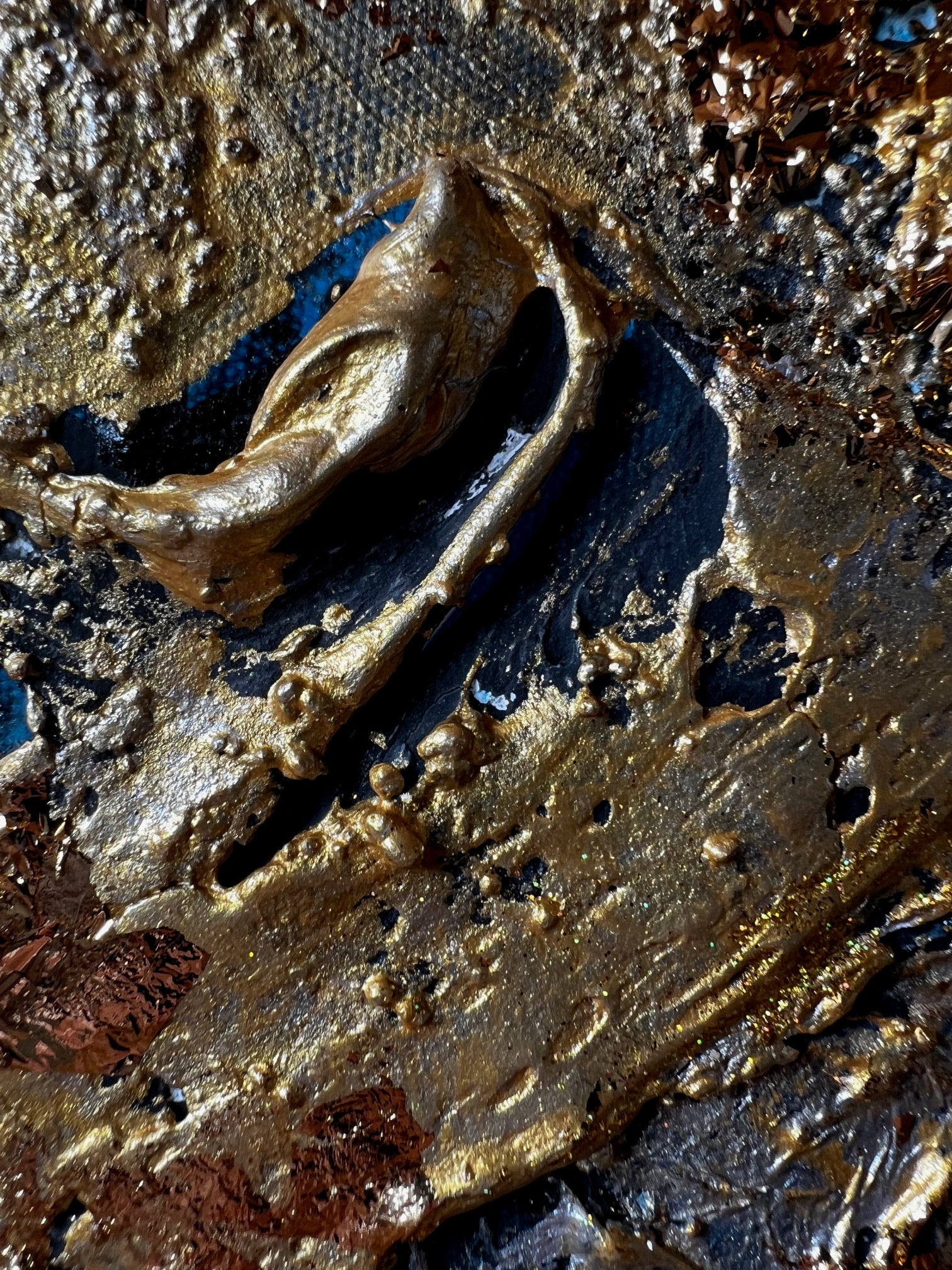 Original Kunstwerk: "Aus seinem Reichtum hat er uns alle Überschüttet“ 150 x 200 cm