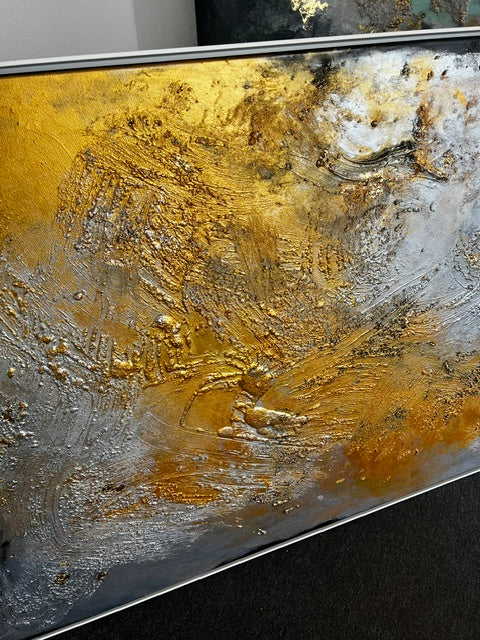 Original Kunstwerk: "Reich an Leben und Geld", 100 x 280 cm