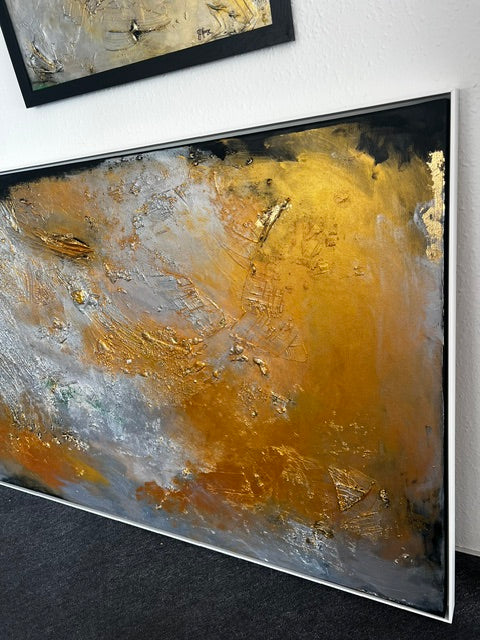 Original Kunstwerk: "Reich an Leben und Geld", 100 x 280 cm