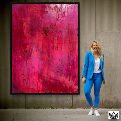 Kunstwerk &quot;Pure Freude Nr.  2“ - Premium Leinwand-Druck, limitiert auf 10 Stück