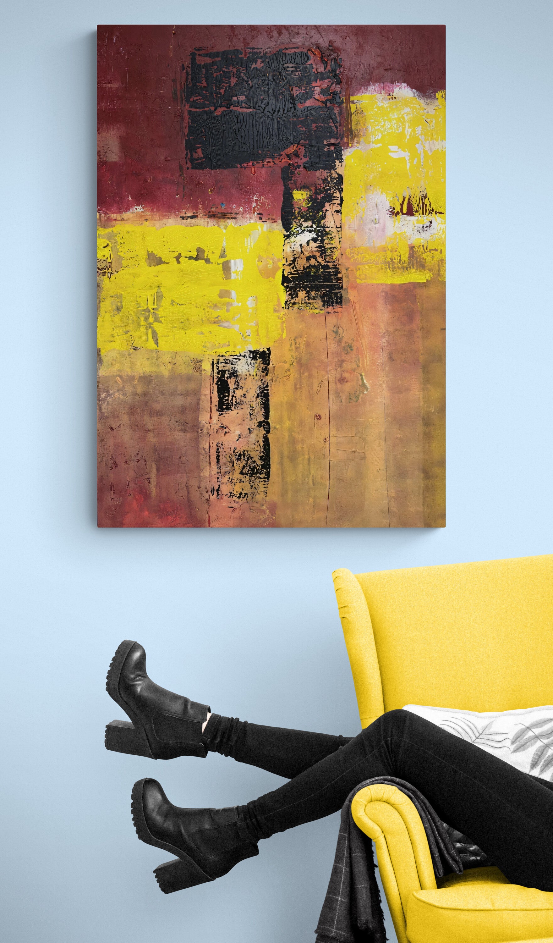 Artwork &quot;Feeling at Home&quot; on artist canvas