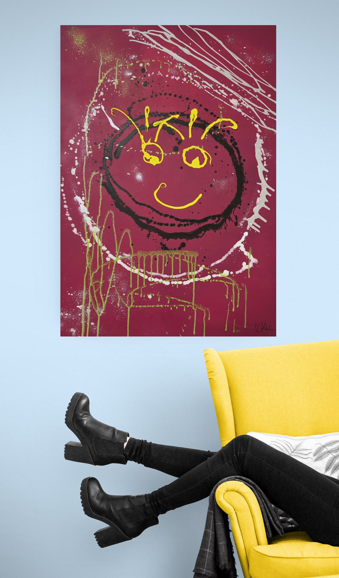 Artwork &quot;Funksoul 1&quot; on artist canvas