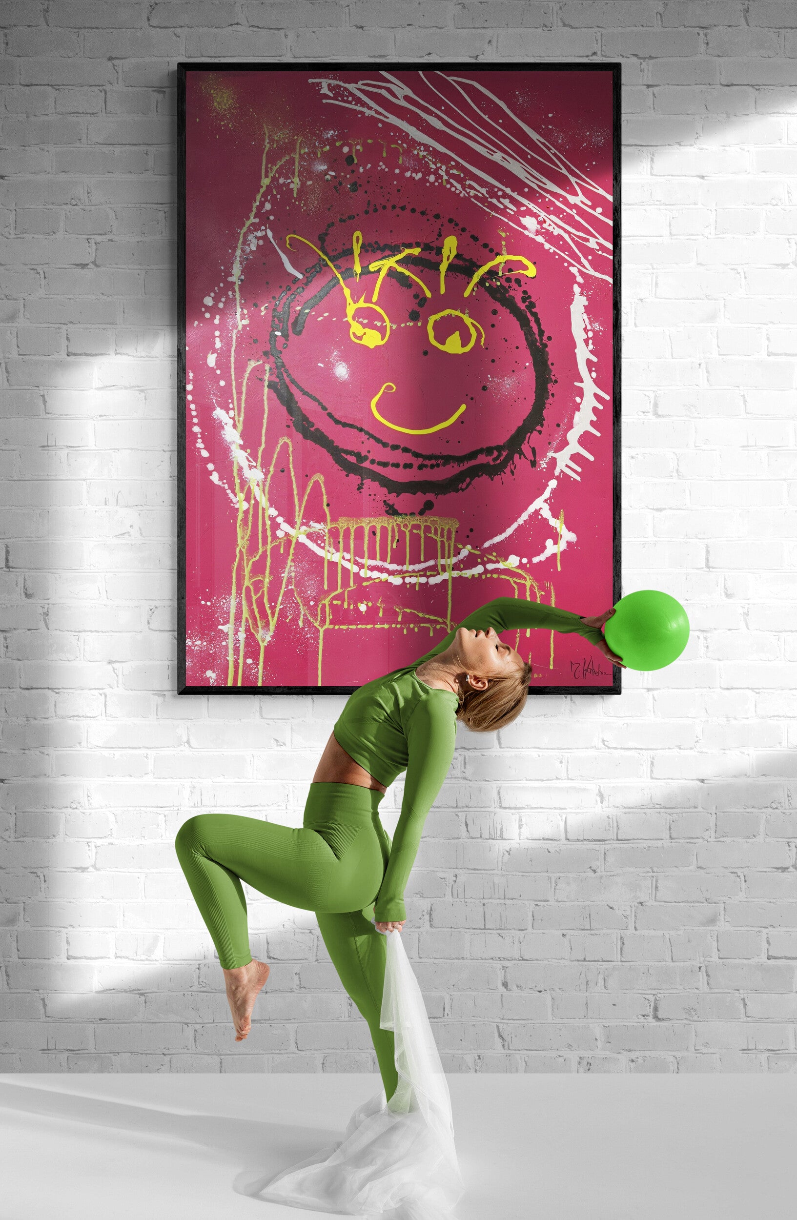 Artwork &quot;Funksoul 1&quot; - Poster print in wooden frame