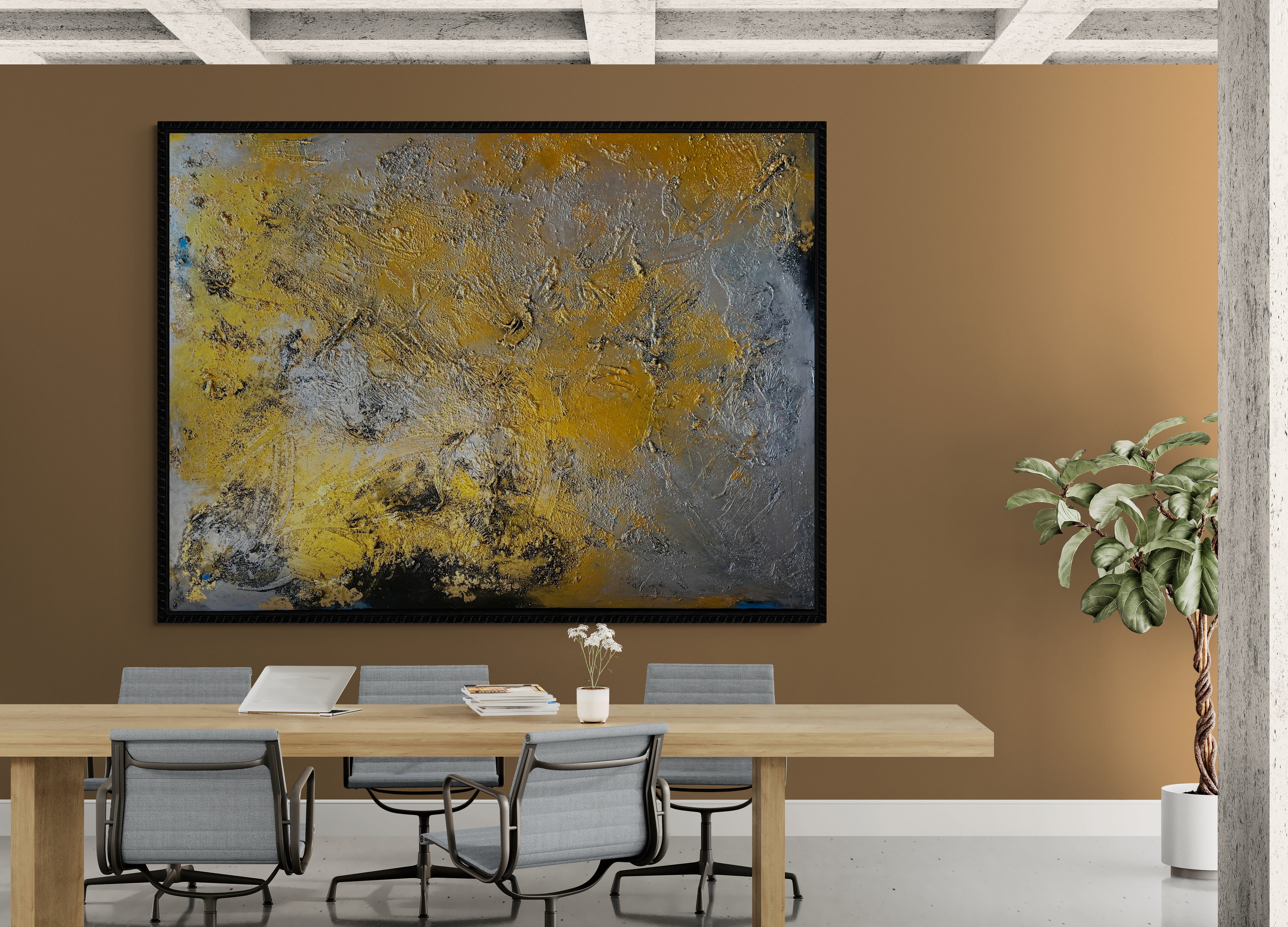 Original Kunstwerk: "Aus seinem Reichtum hat er uns alle Überschüttet“ 150 x 200 cm