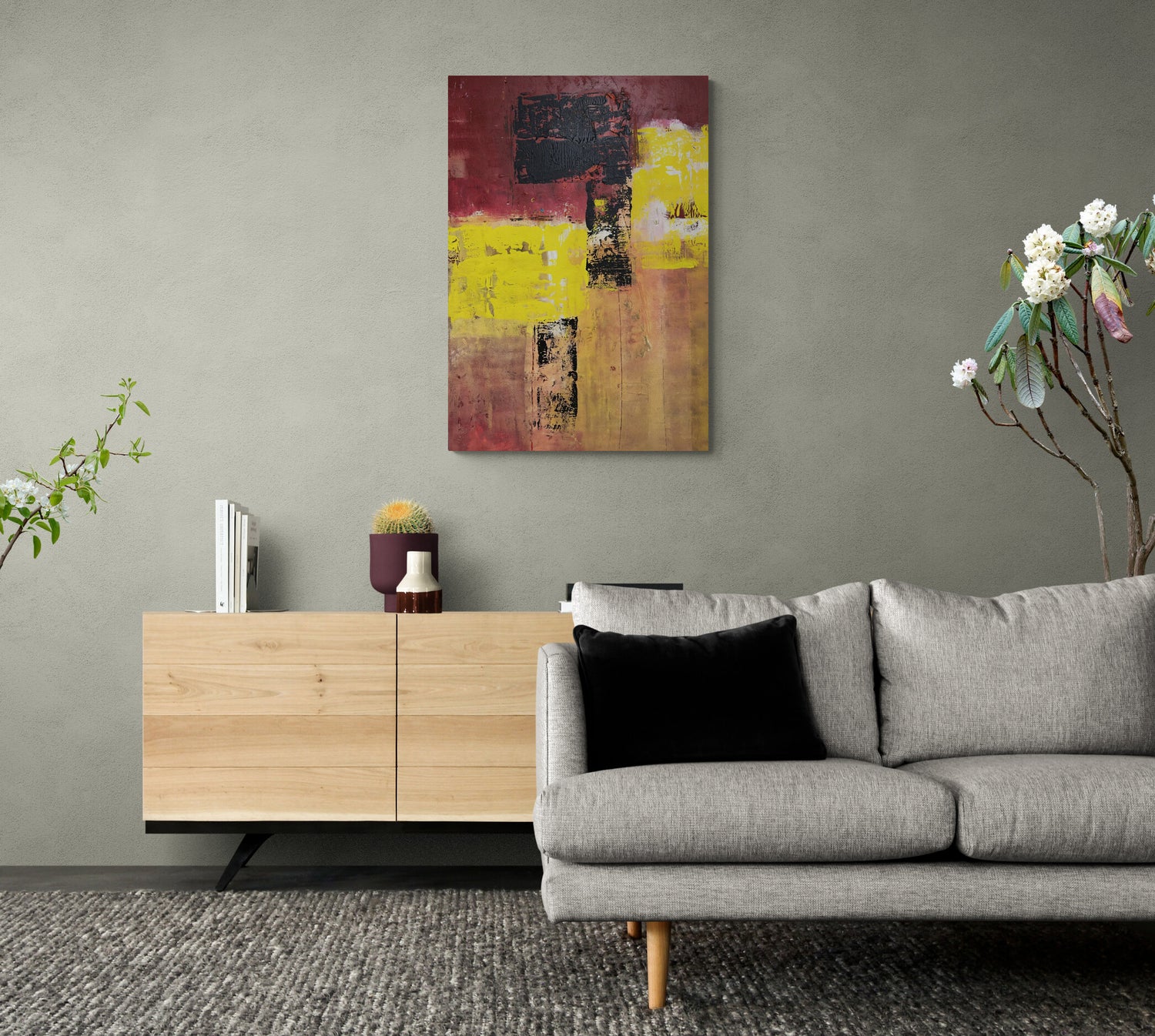 Artwork &quot;Feeling at Home&quot; on artist canvas