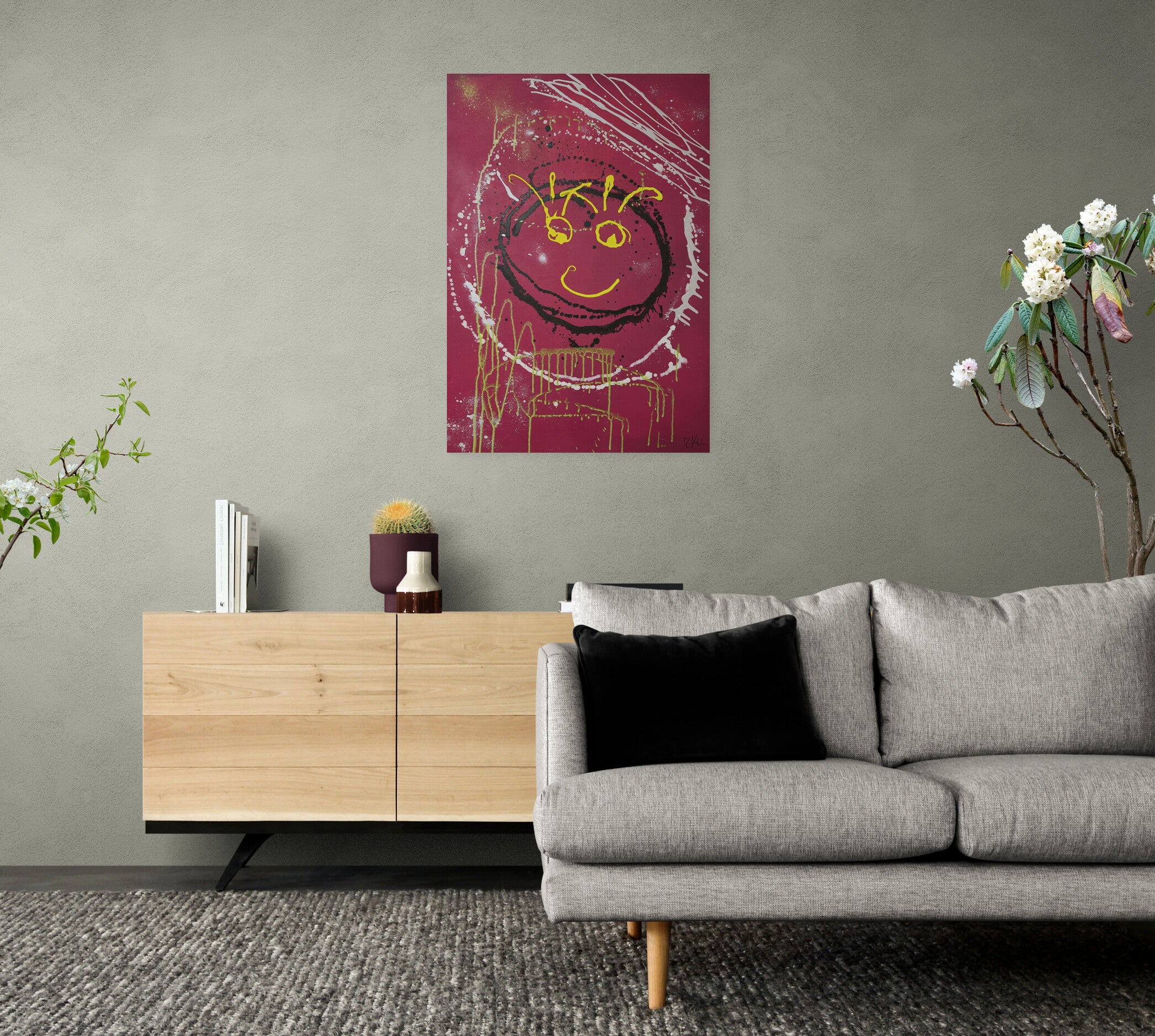 Artwork &quot;Funksoul 1&quot; on artist canvas