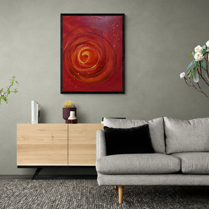 Artwork &quot;Red&quot; - Poster Print in Gallery Frame