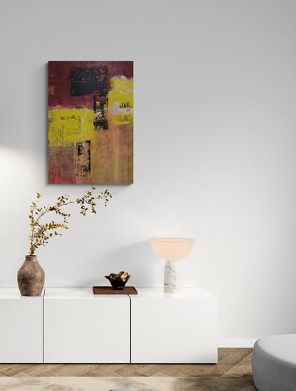 Artwork &quot;Feeling at Home&quot; on artist canvas