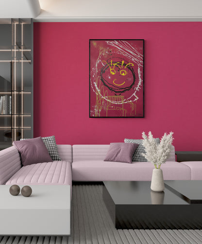 Artwork &quot;Funksoul 1&quot; - Poster print in wooden frame